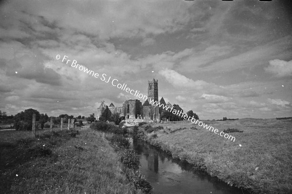 QUINN ABBEY FROM BANK OF STREAM